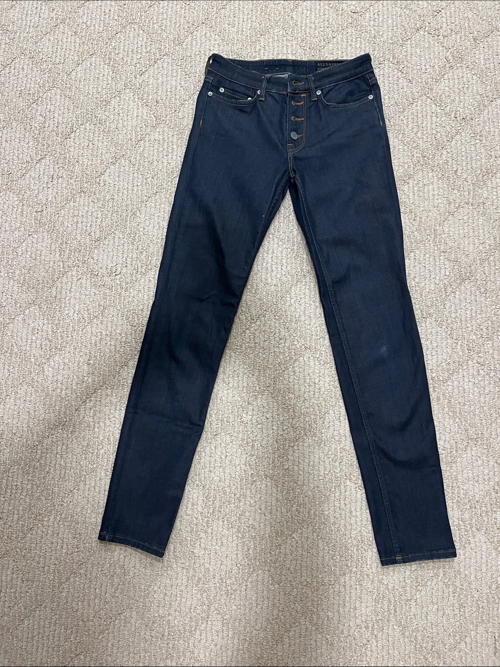 AllSaints Dark Navy Skinny Jeans